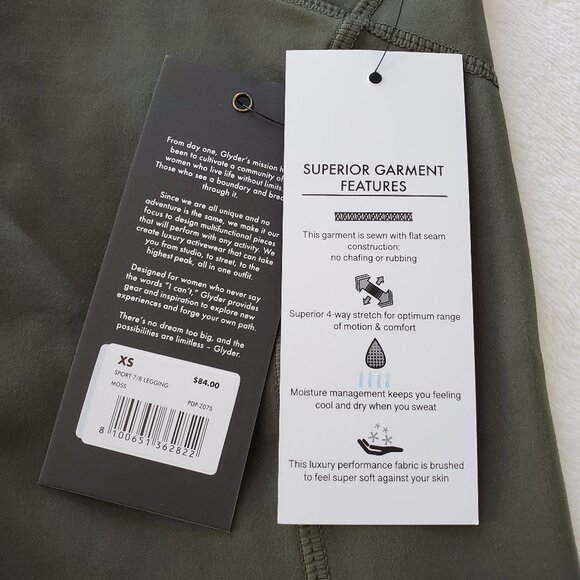 Glyder 7/8 Sport Legging Moss XS - Picture 6 of 10